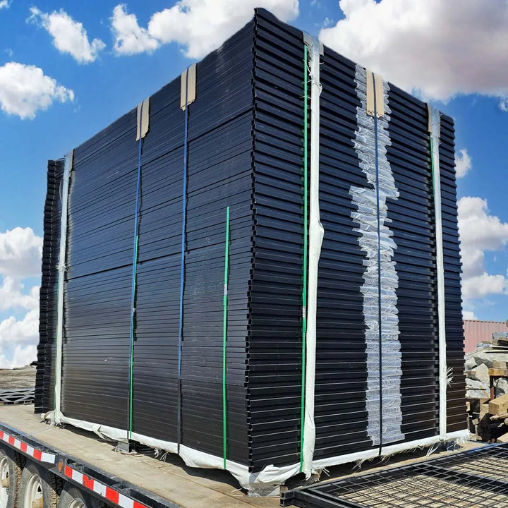 Temporary Fence Panel 6'Hx9'6"L - Black Alberta Sandbags Inc.