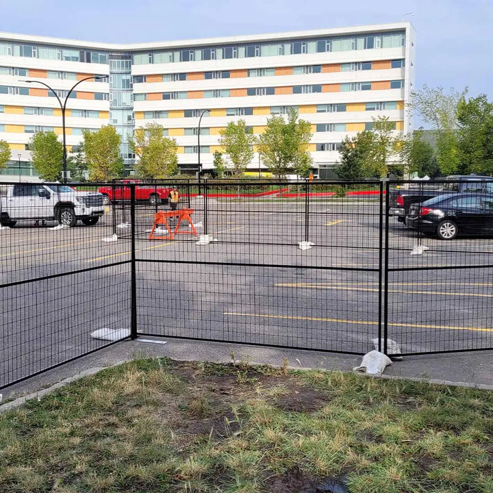 Temporary Fence Panel 6'Hx9'6"L - Black Alberta Sandbags Inc.
